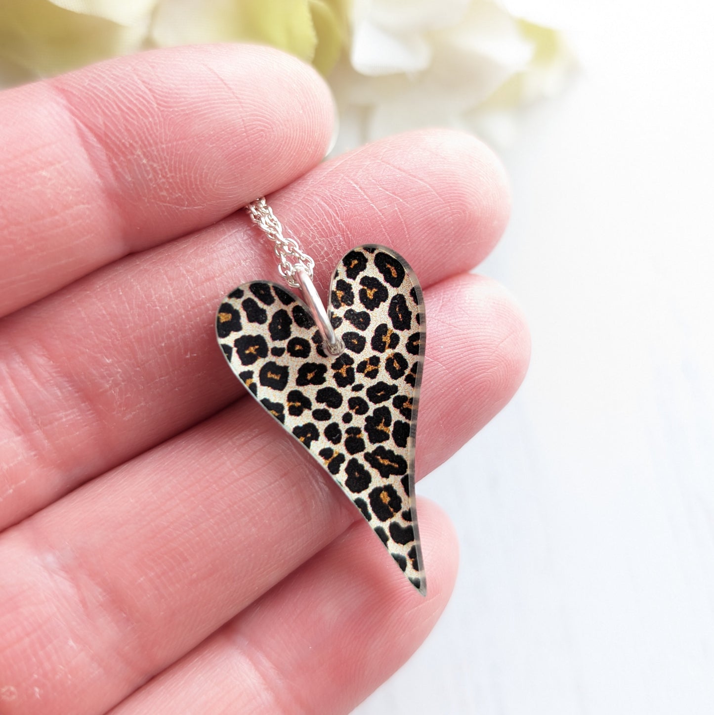 Long Heart - Leopard print