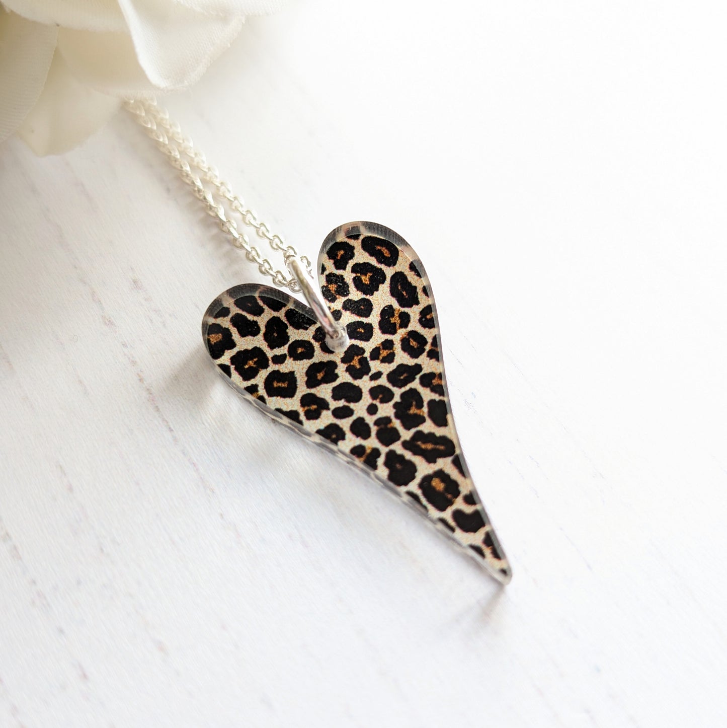 Long Heart - Leopard print