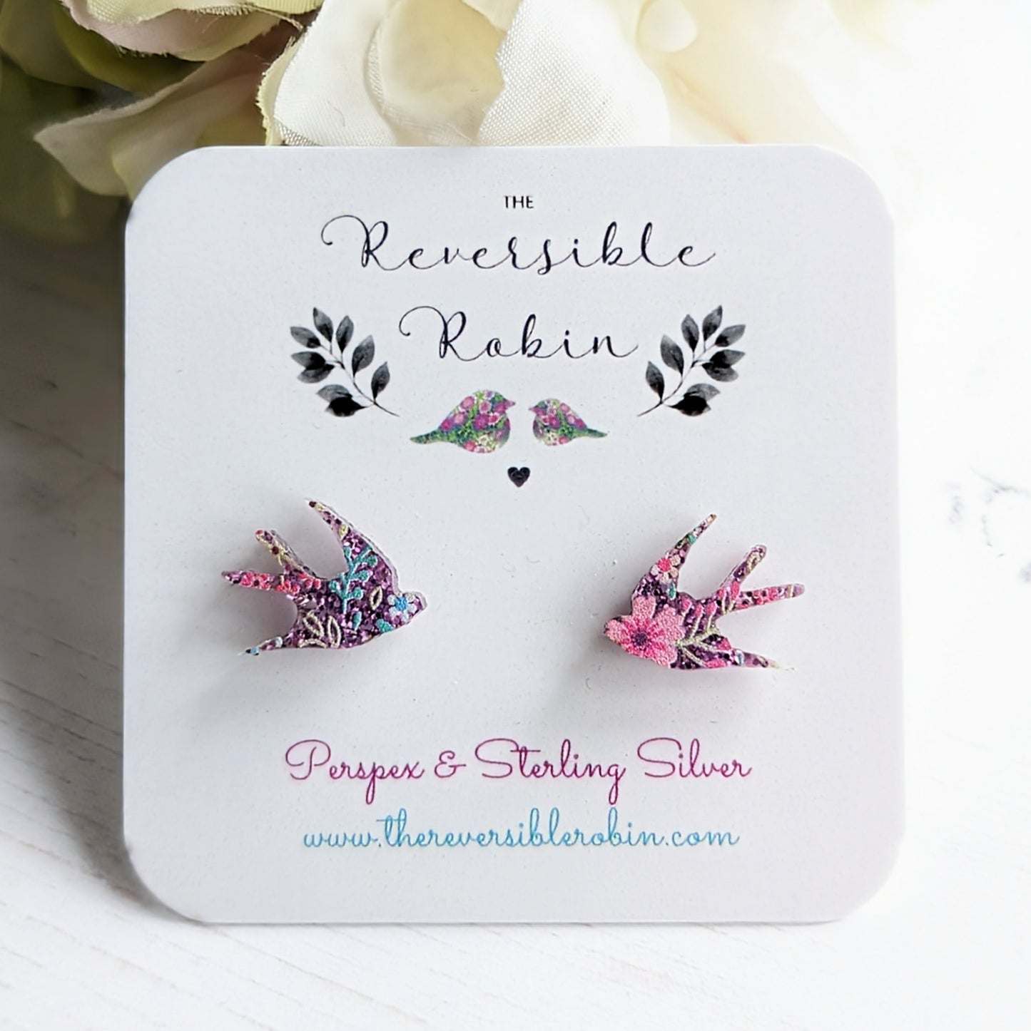 Swallow Studs Glitter