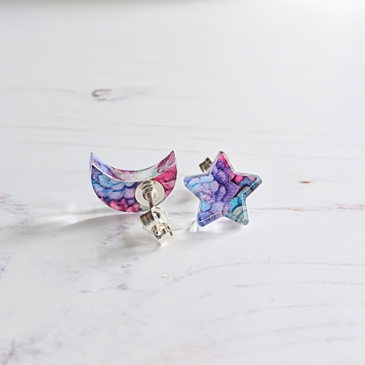 Moon & Star Studs