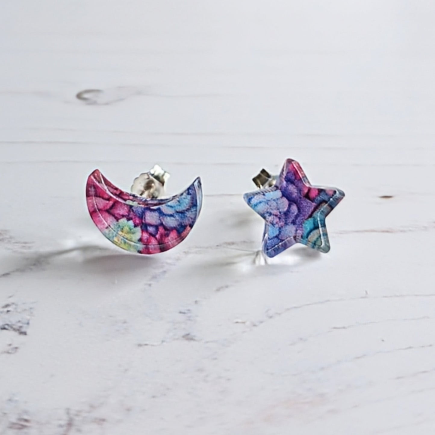 Moon & Star Studs