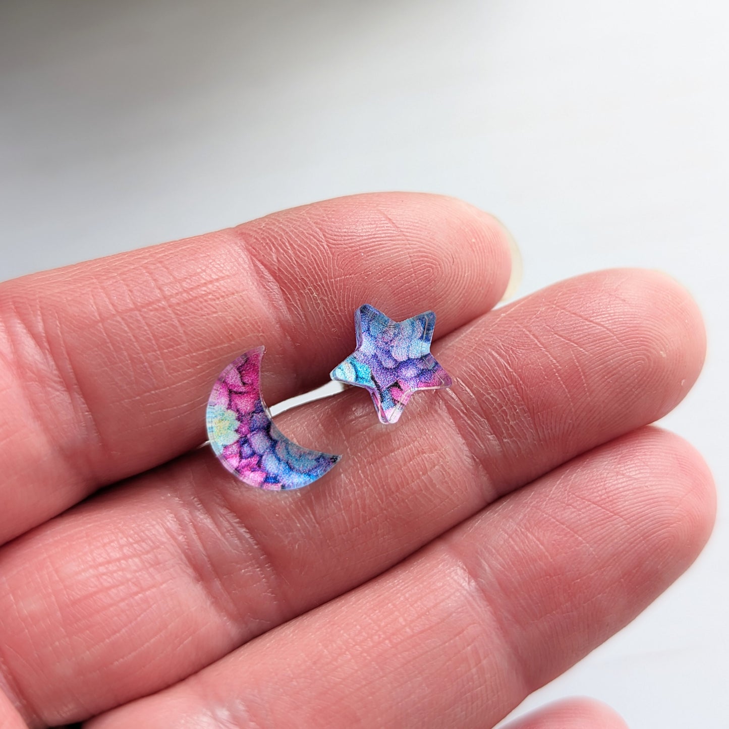 Moon & Star Studs
