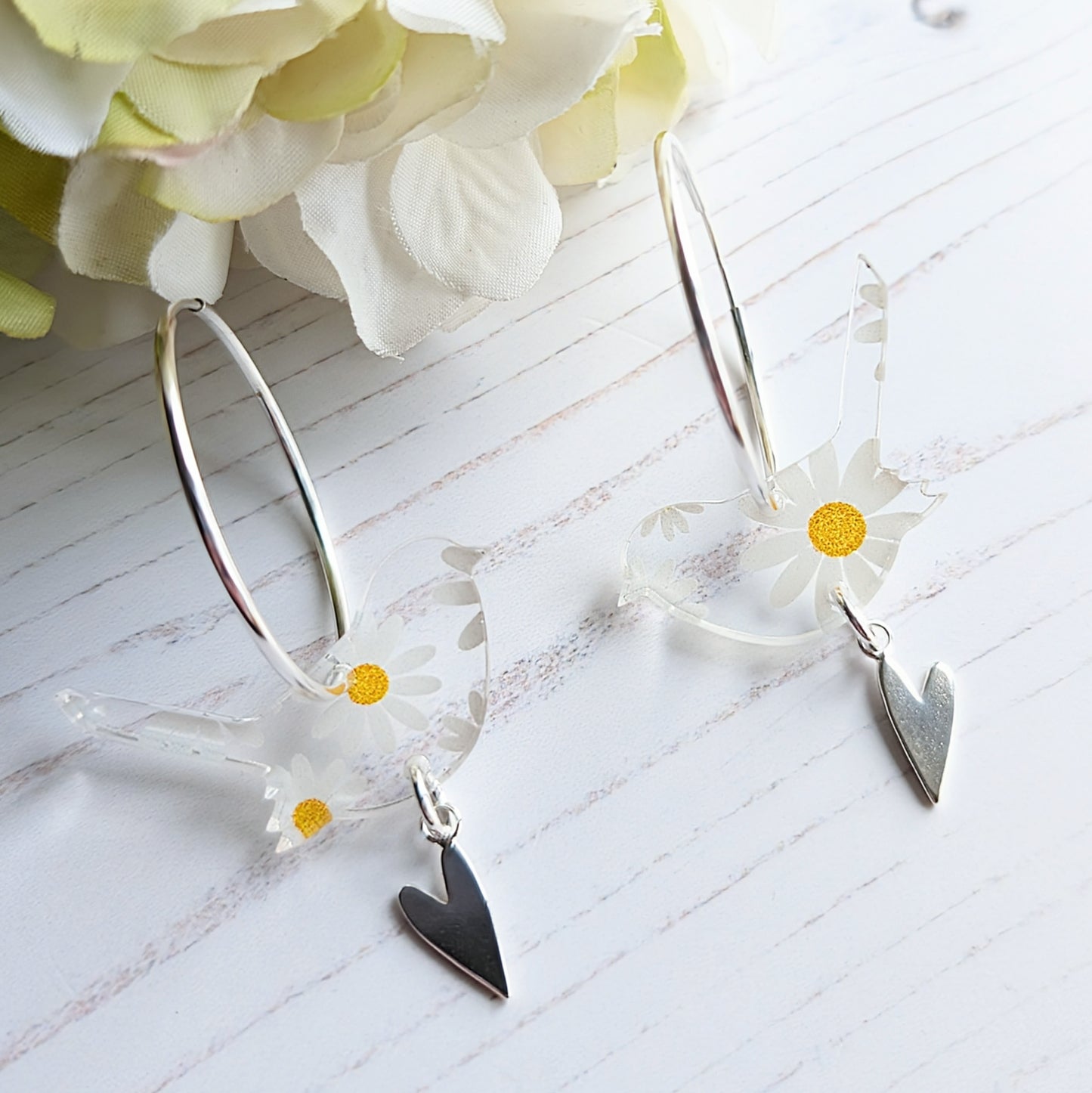 Wren Daisy Hoop Earrings