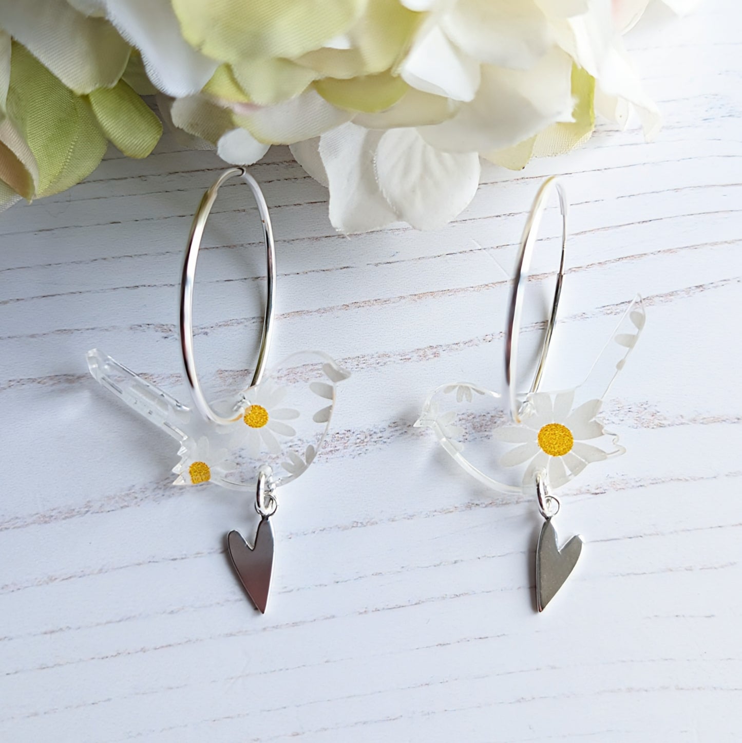 Wren Daisy Hoop Earrings