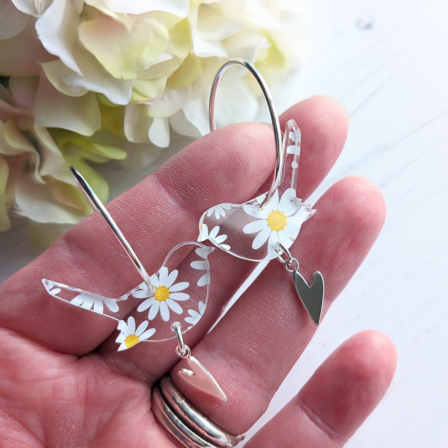 Wren Daisy Hoop Earrings