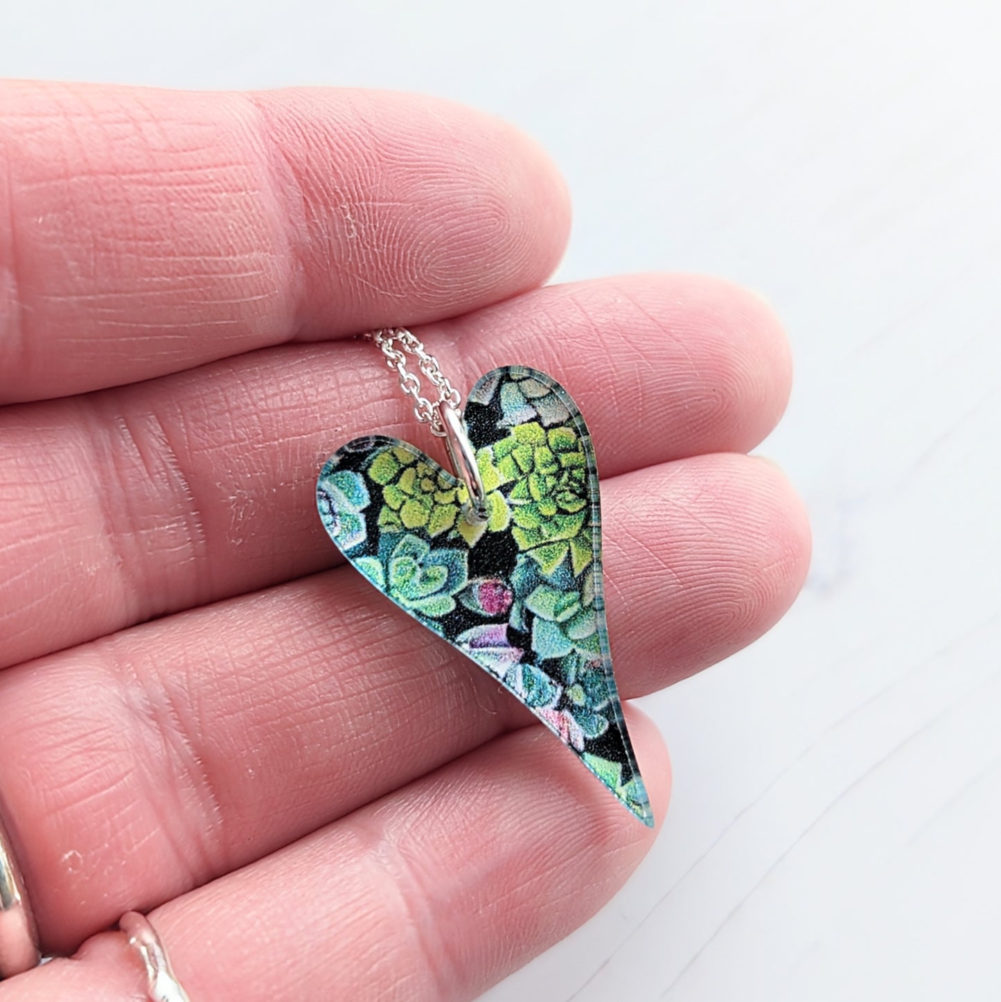 Puffy Heart Succulent Pendant