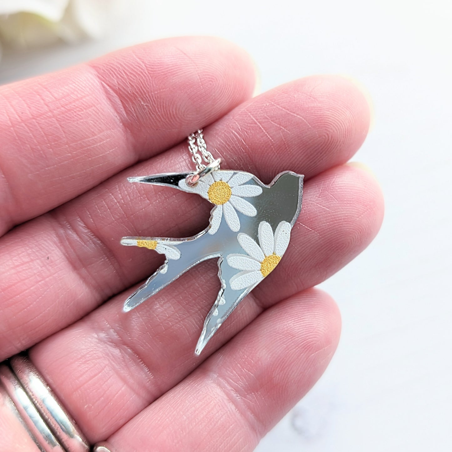 Swallow Daisy Pendant