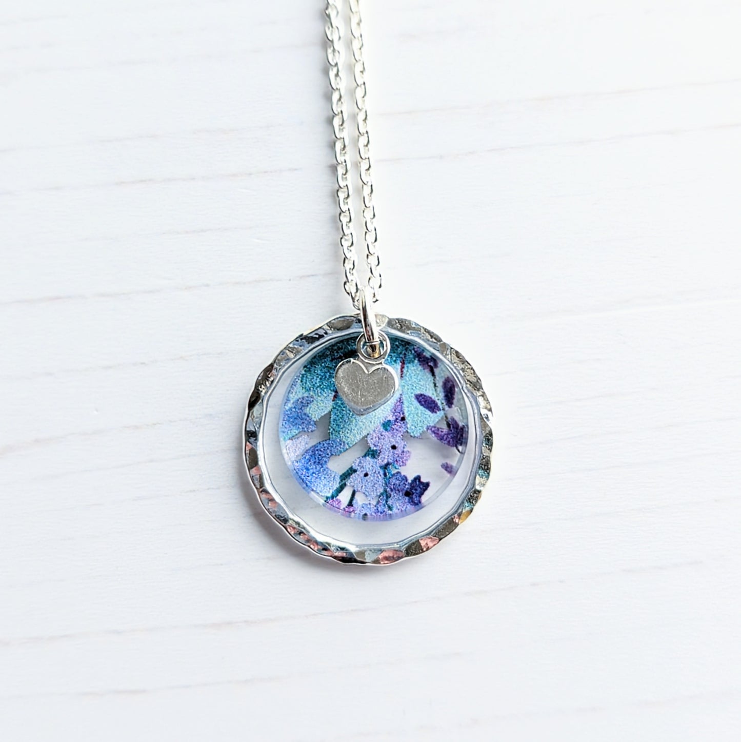 Hammered Circle disk Pendant