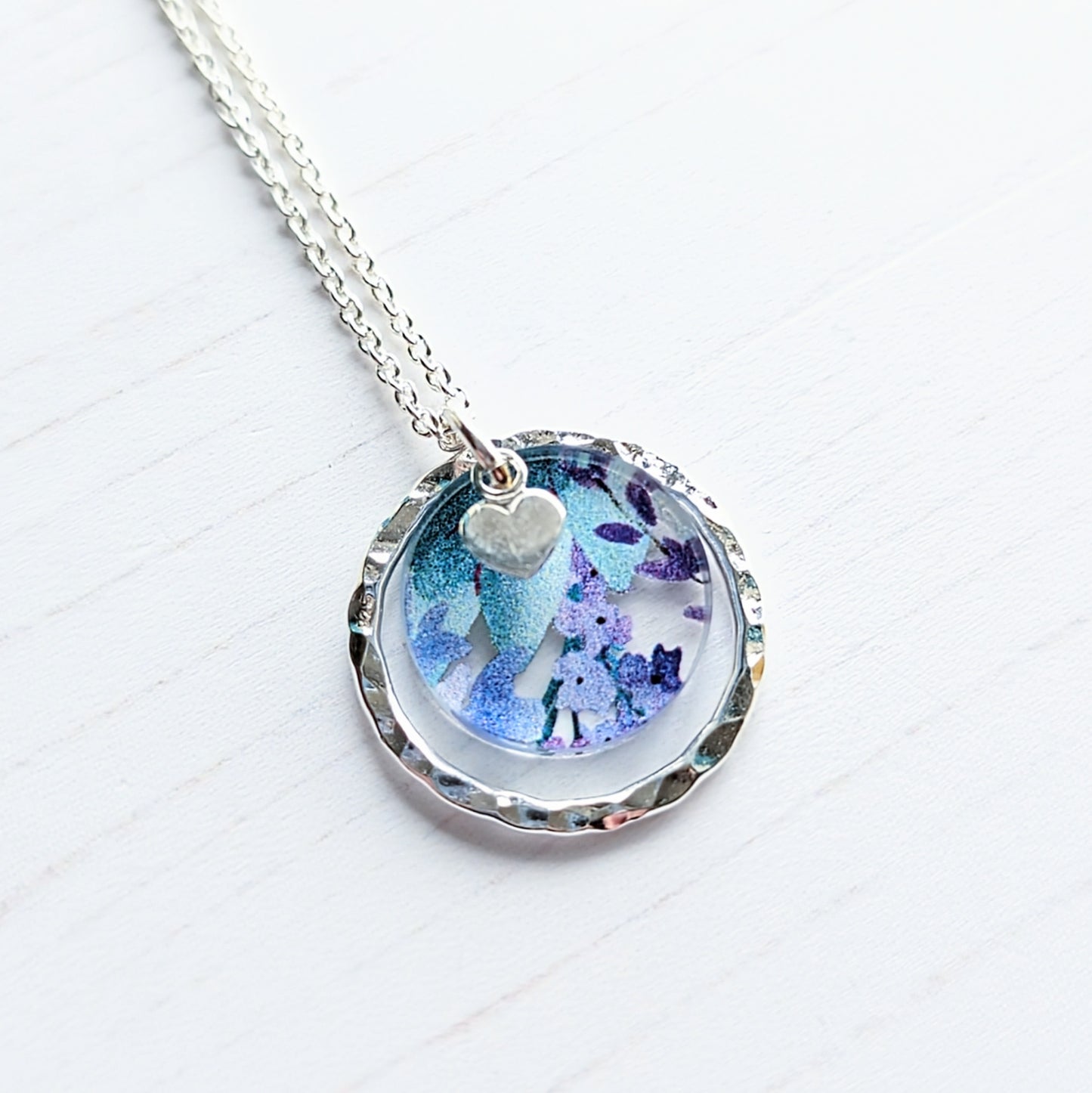 Hammered Circle disk Pendant