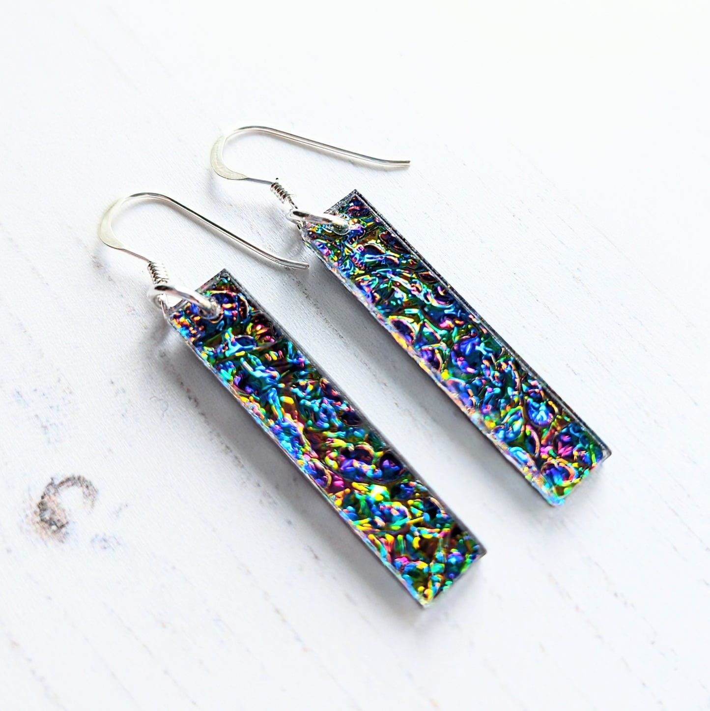 Long Drop Dichrolam Hook earrings