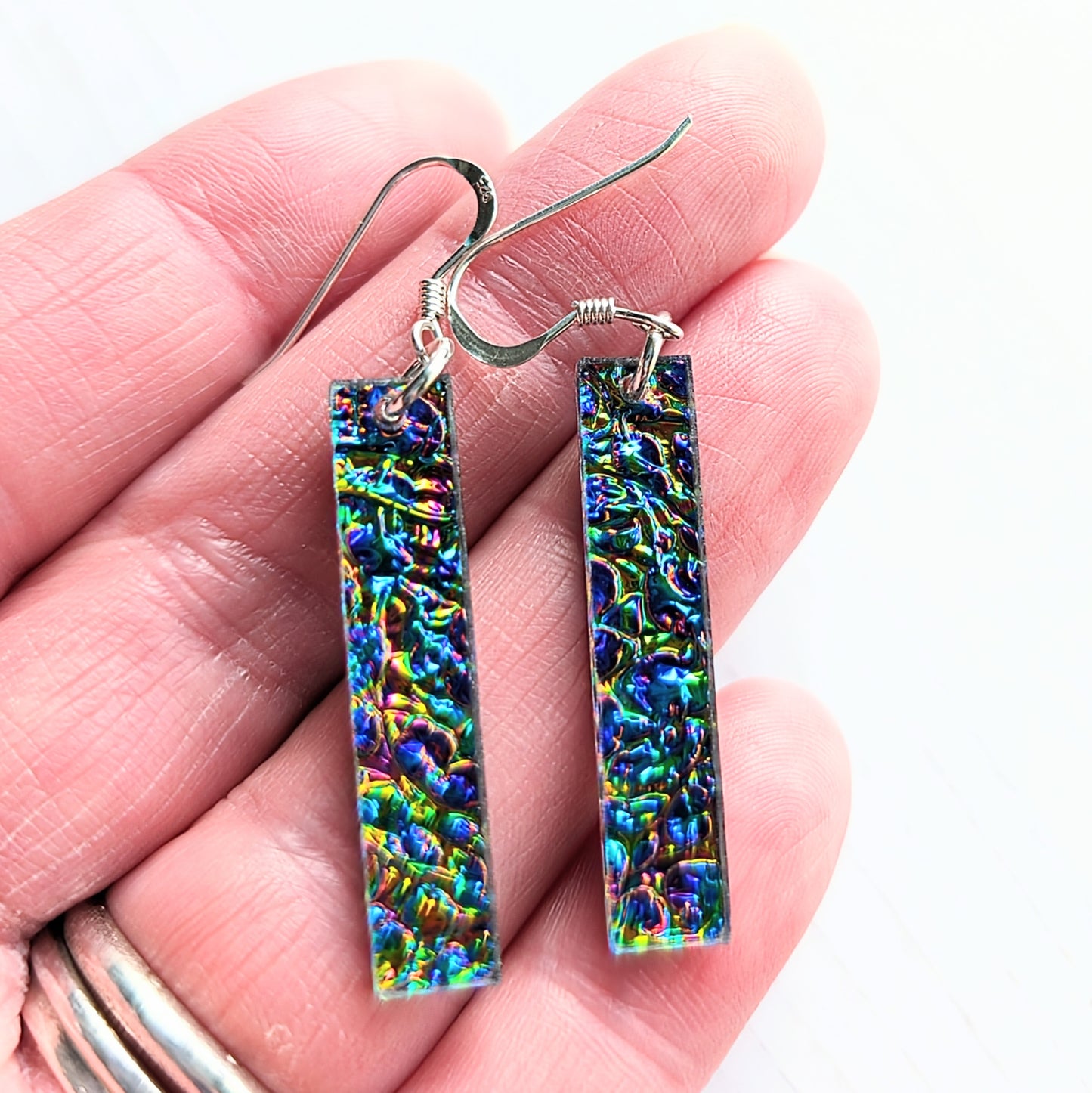 Long Drop Dichrolam Hook earrings