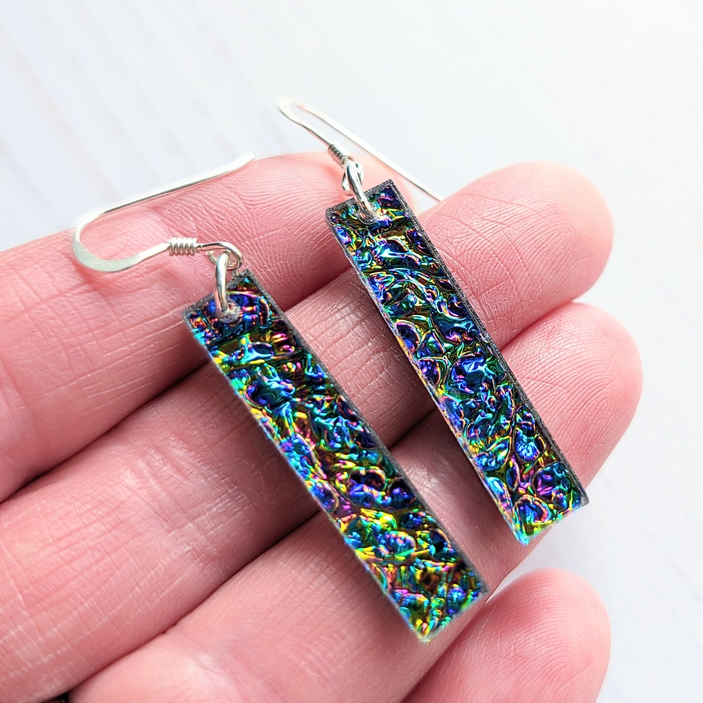 Long Drop Dichrolam Hook earrings