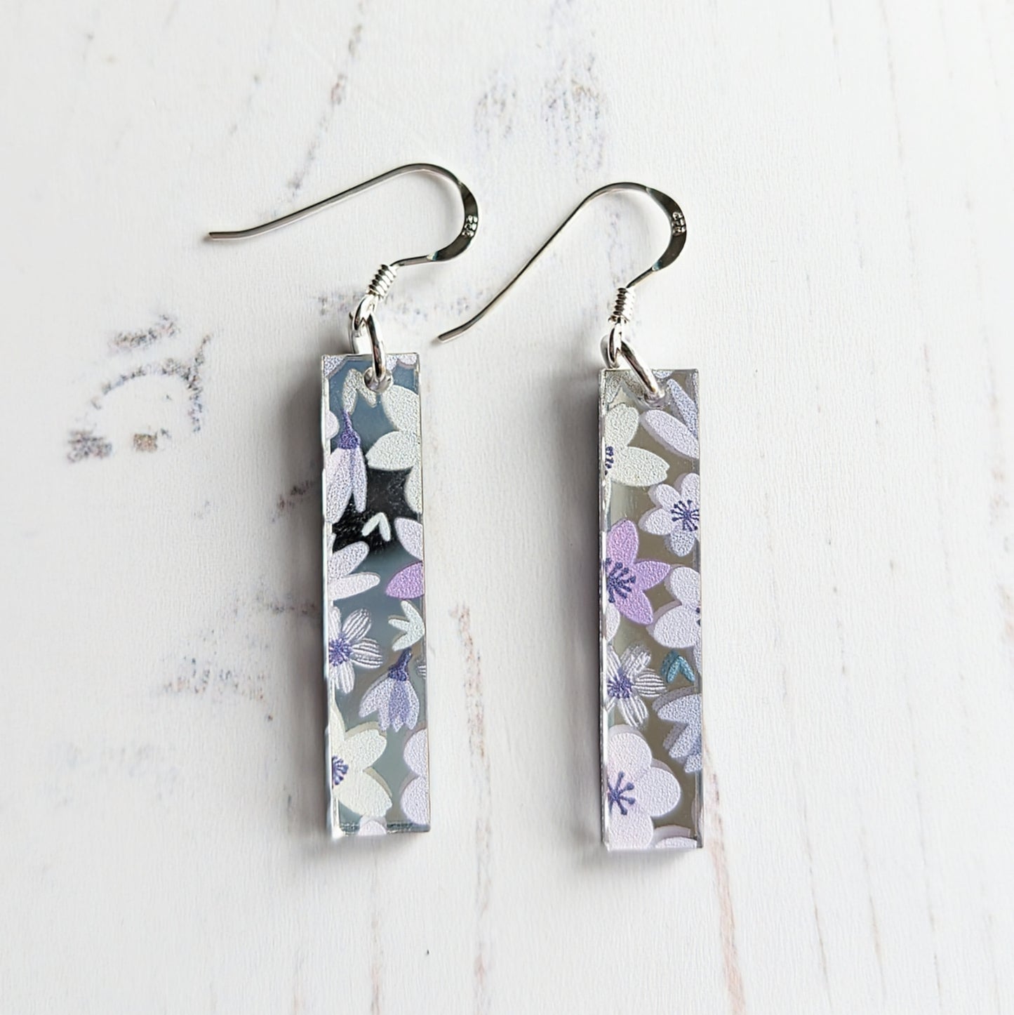 Ingot Floral Drop Earrings