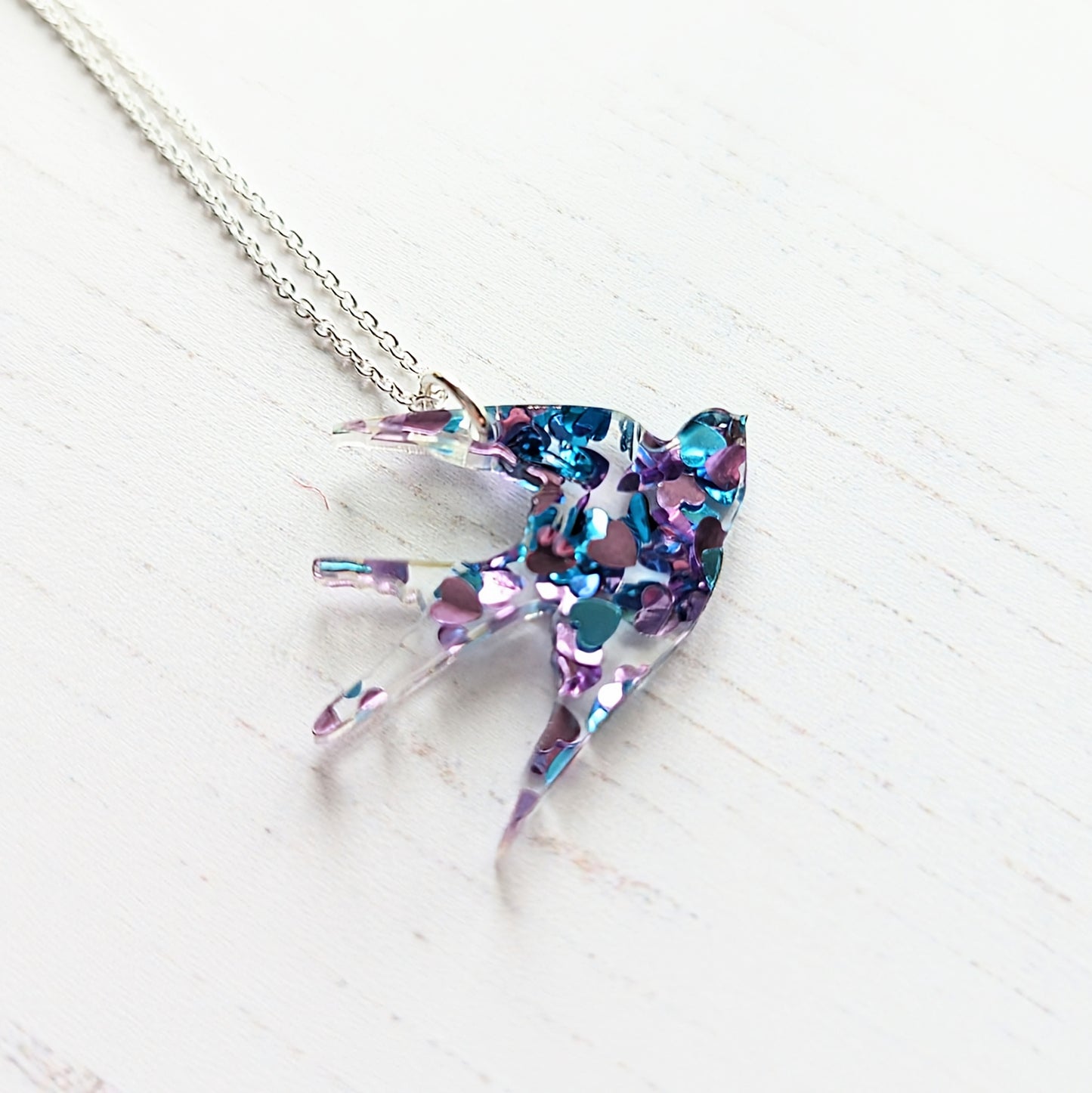 Swallow Confetti Pendant