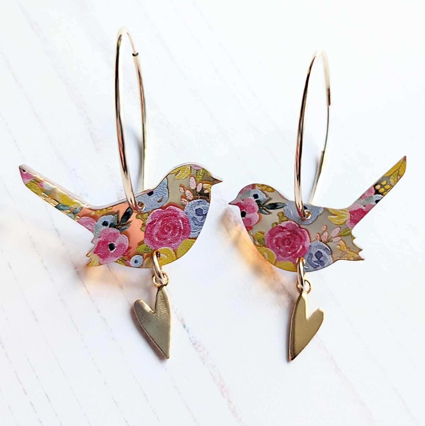 Yellow Gold Fill Large Wren Hoop Earrings
