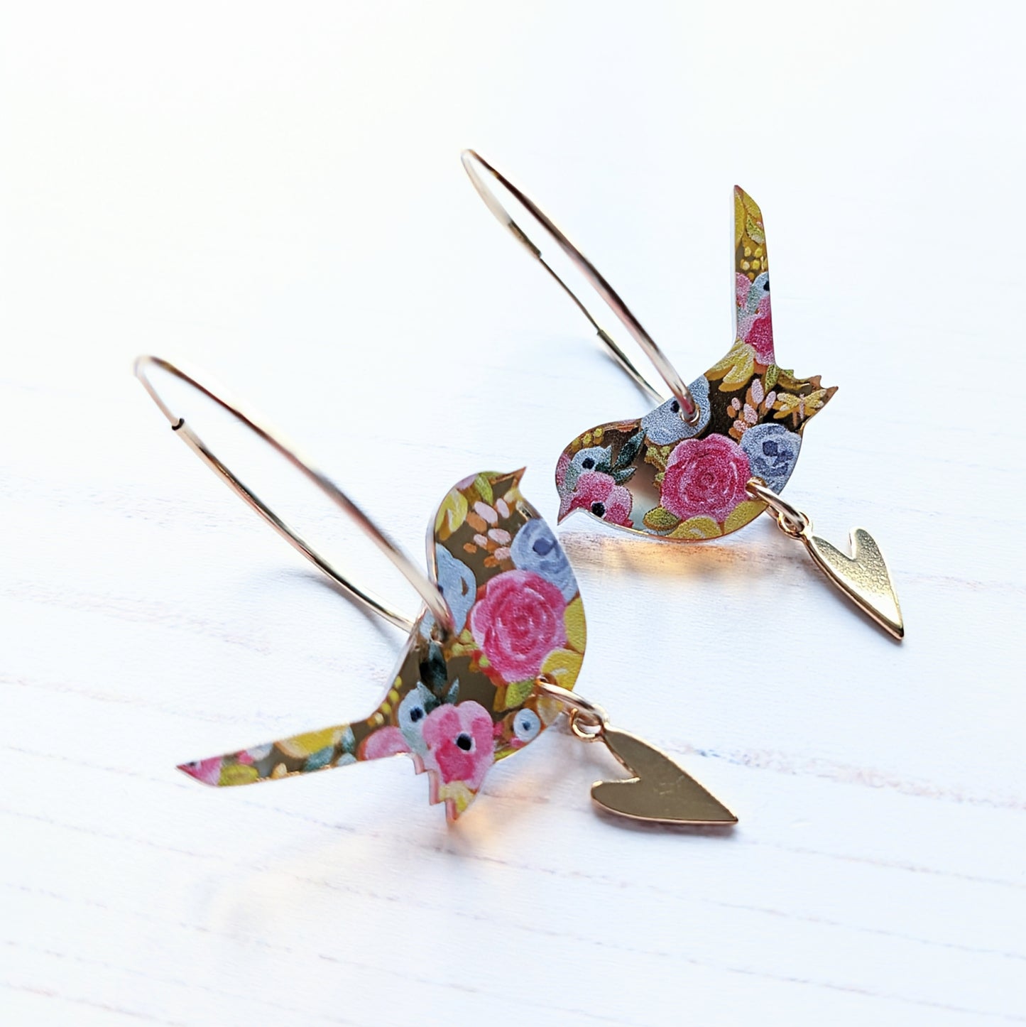 Yellow Gold Fill Large Wren Hoop Earrings