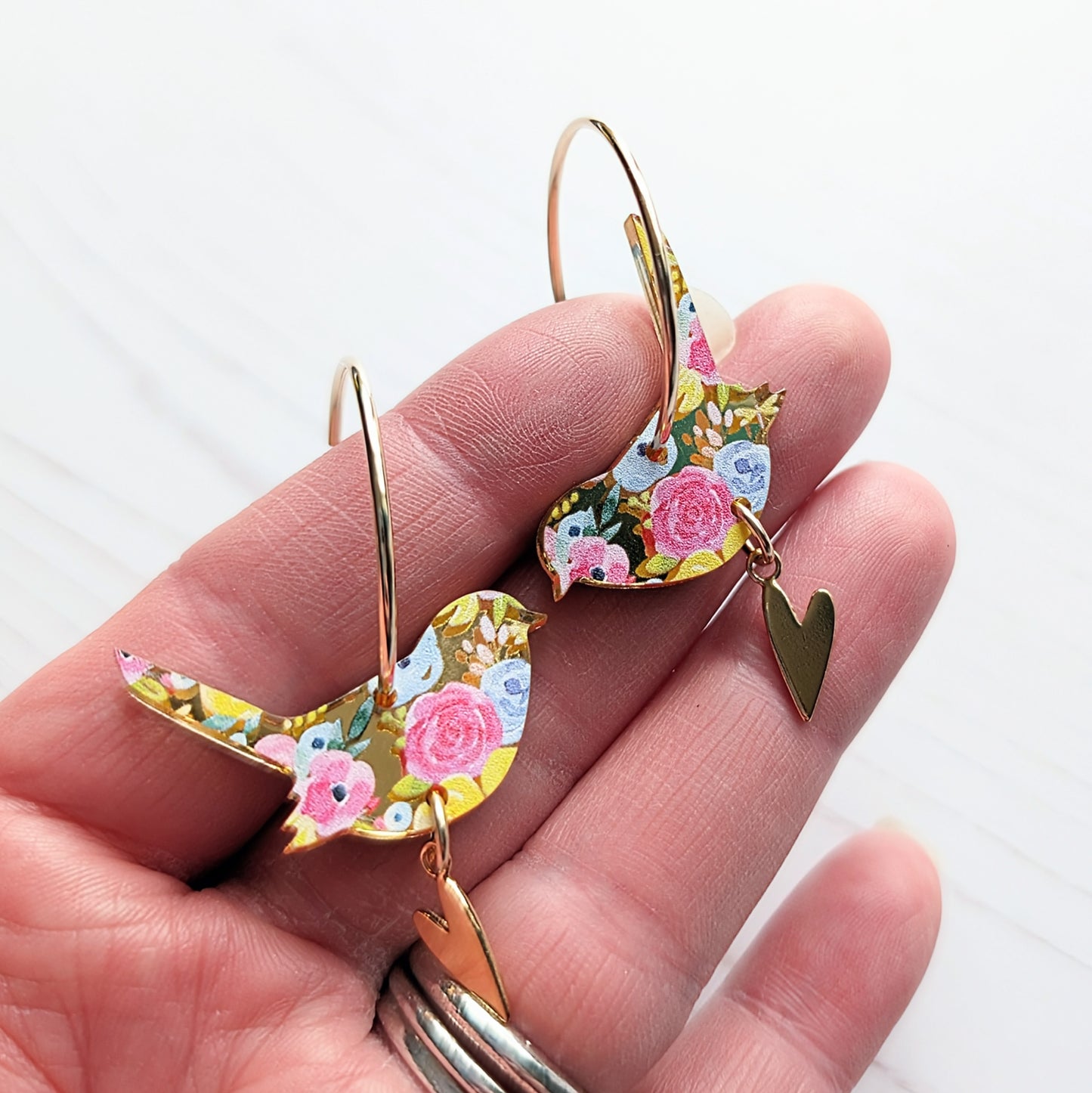 Yellow Gold Fill Large Wren Hoop Earrings