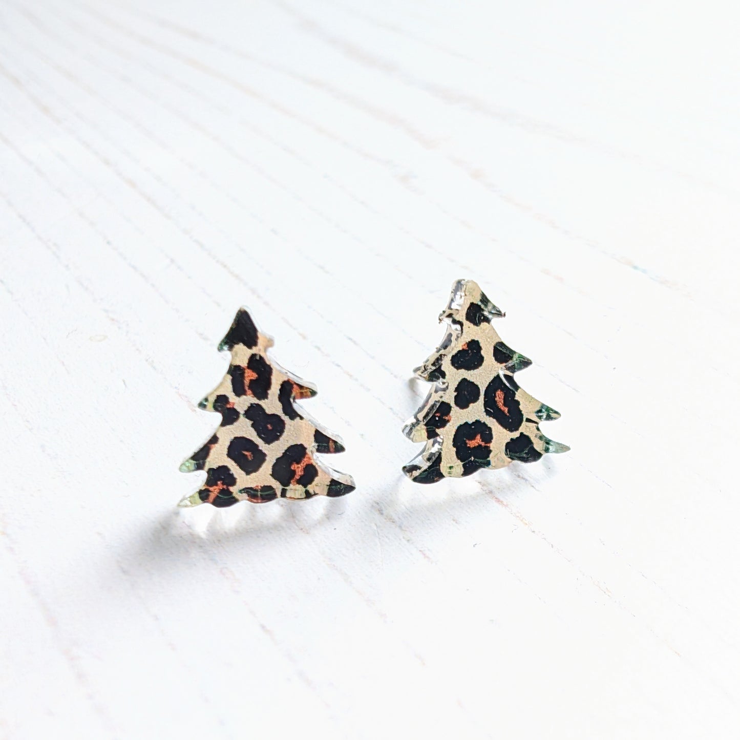 Christmas Tree Studs Classic Leopard