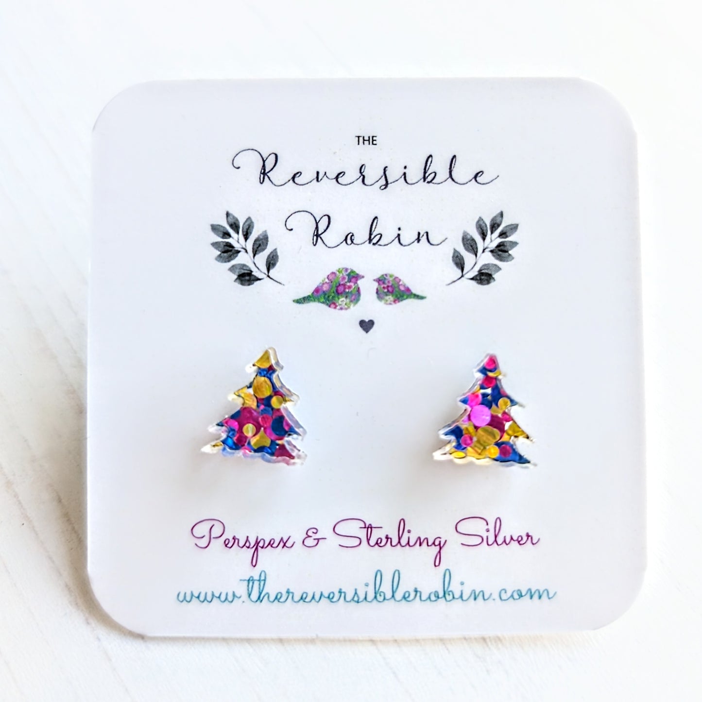 Christmas Tree studs Disco Glitter
