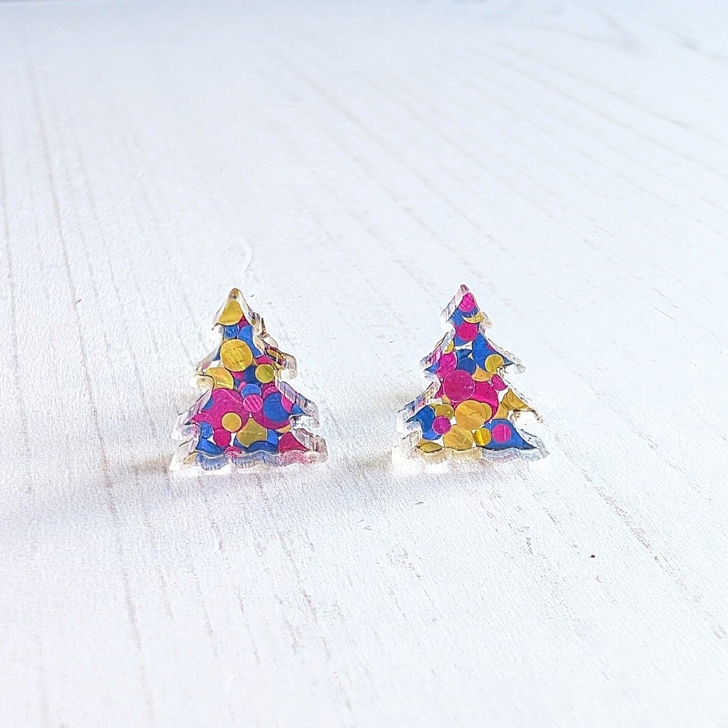 Christmas Tree studs Disco Glitter