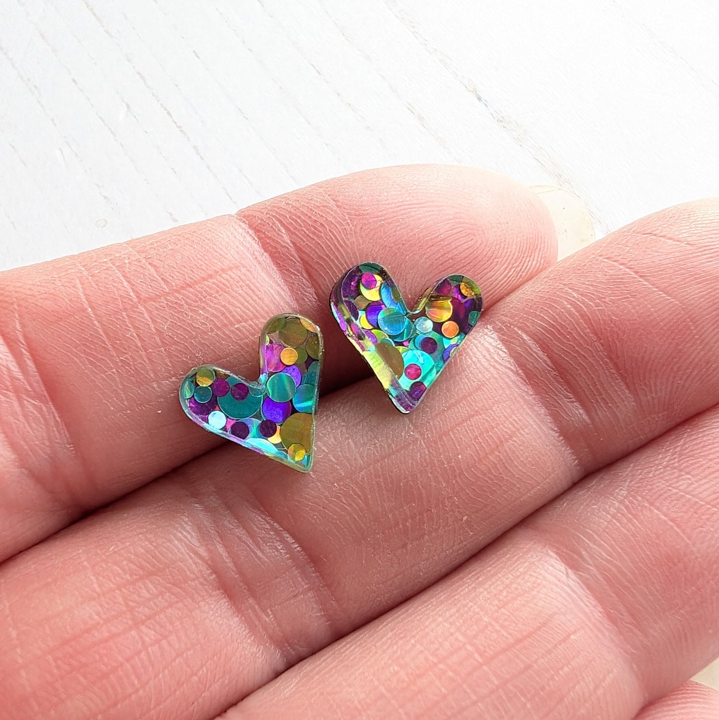 Heart studs