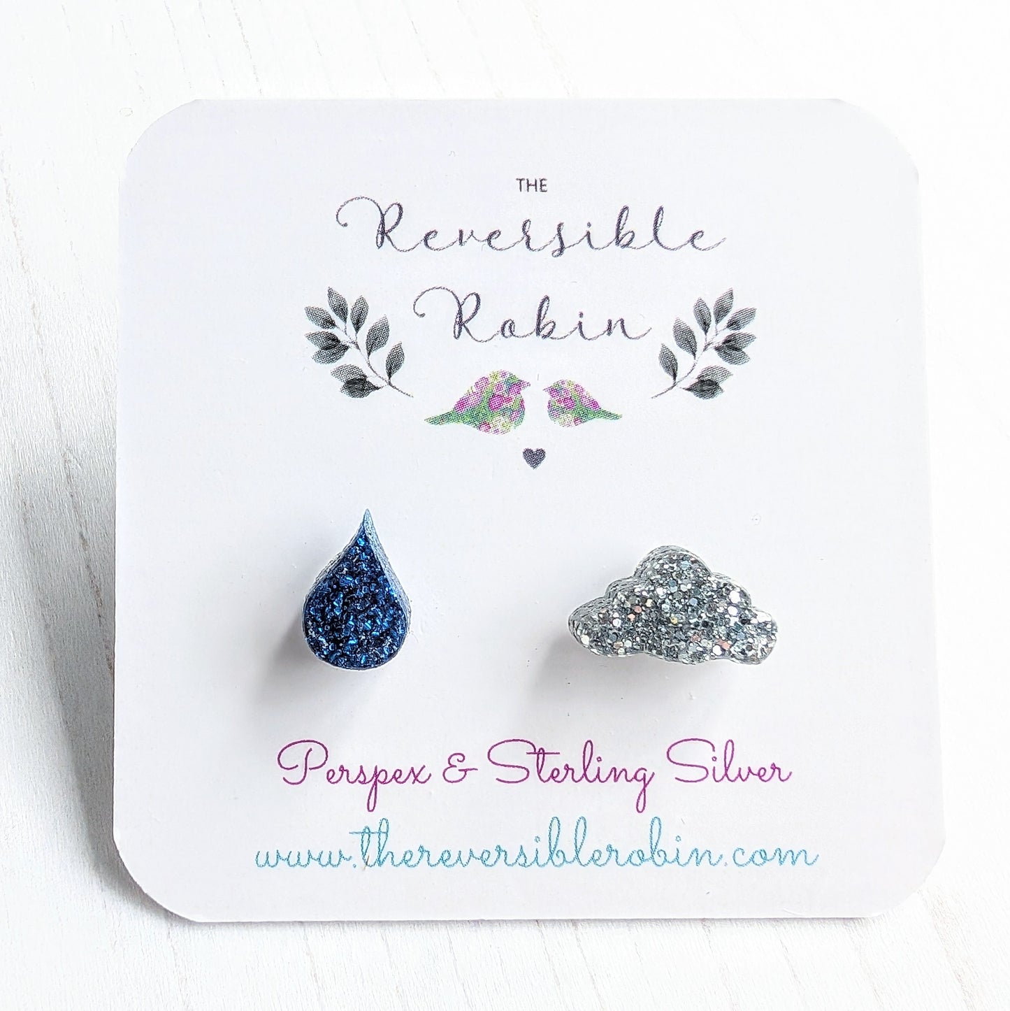 Cloud & Rain Weather Studs