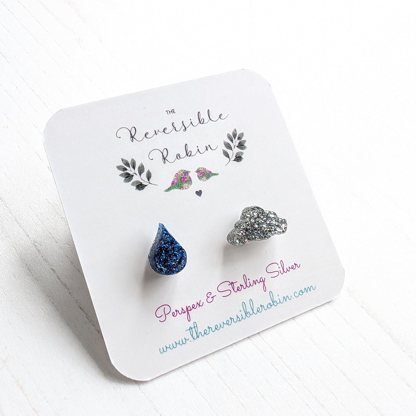 Cloud & Rain Weather Studs