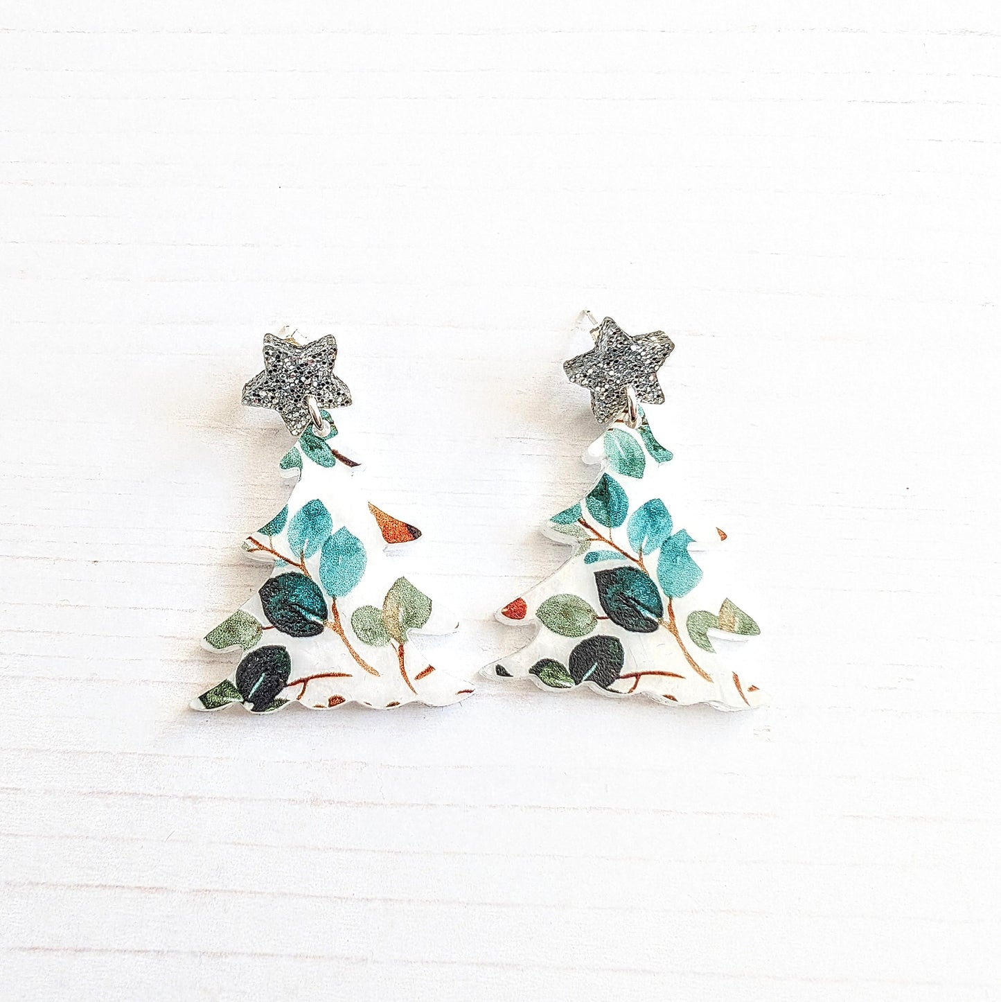 Statement Christmas Tree drop studs