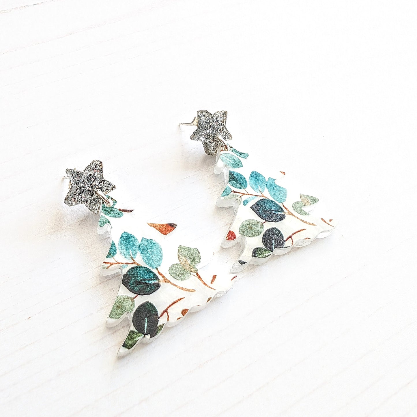 Statement Christmas Tree drop studs