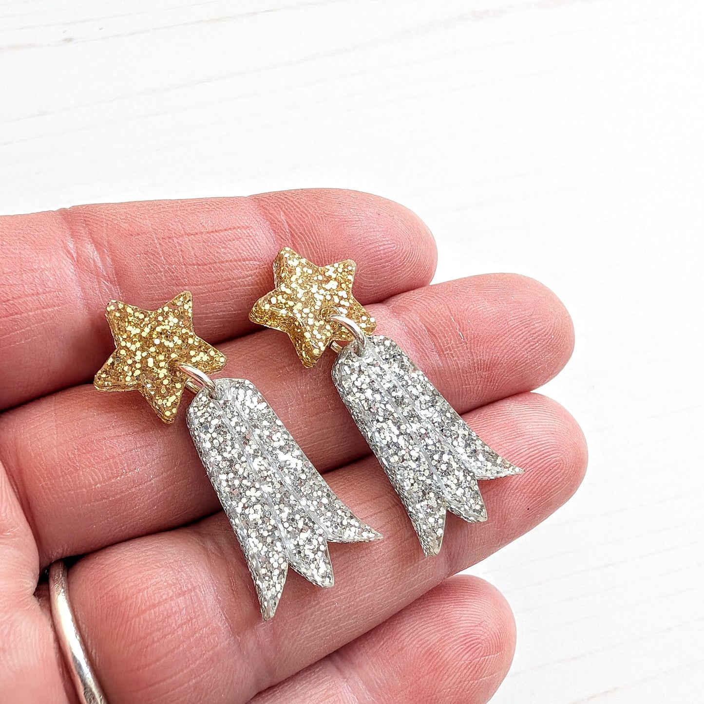 Shooting Star drop studs