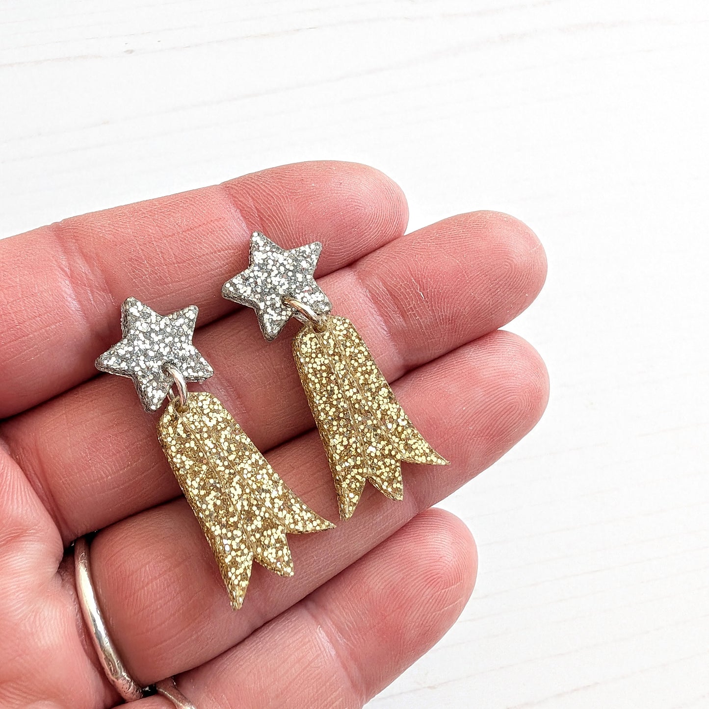 Shooting Star drop studs