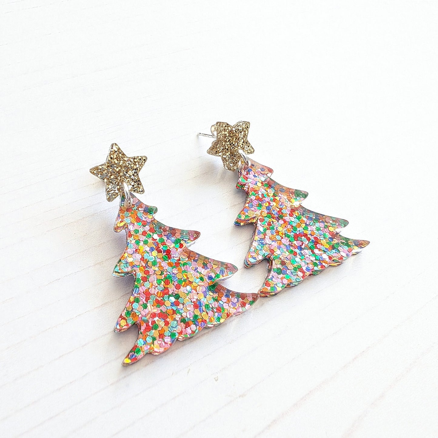 Statement Christmas Tree Drop studs