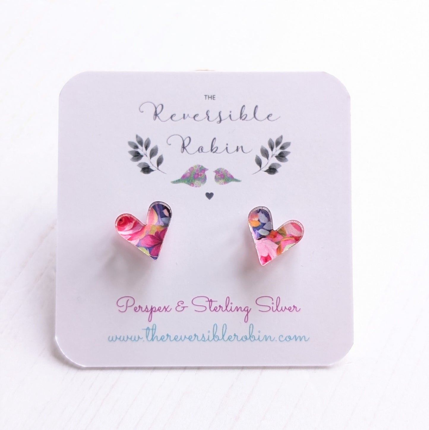 One of a kind mini heart studs