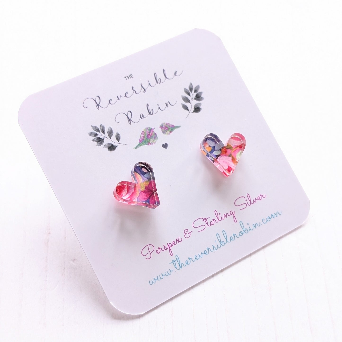 One of a kind mini heart studs