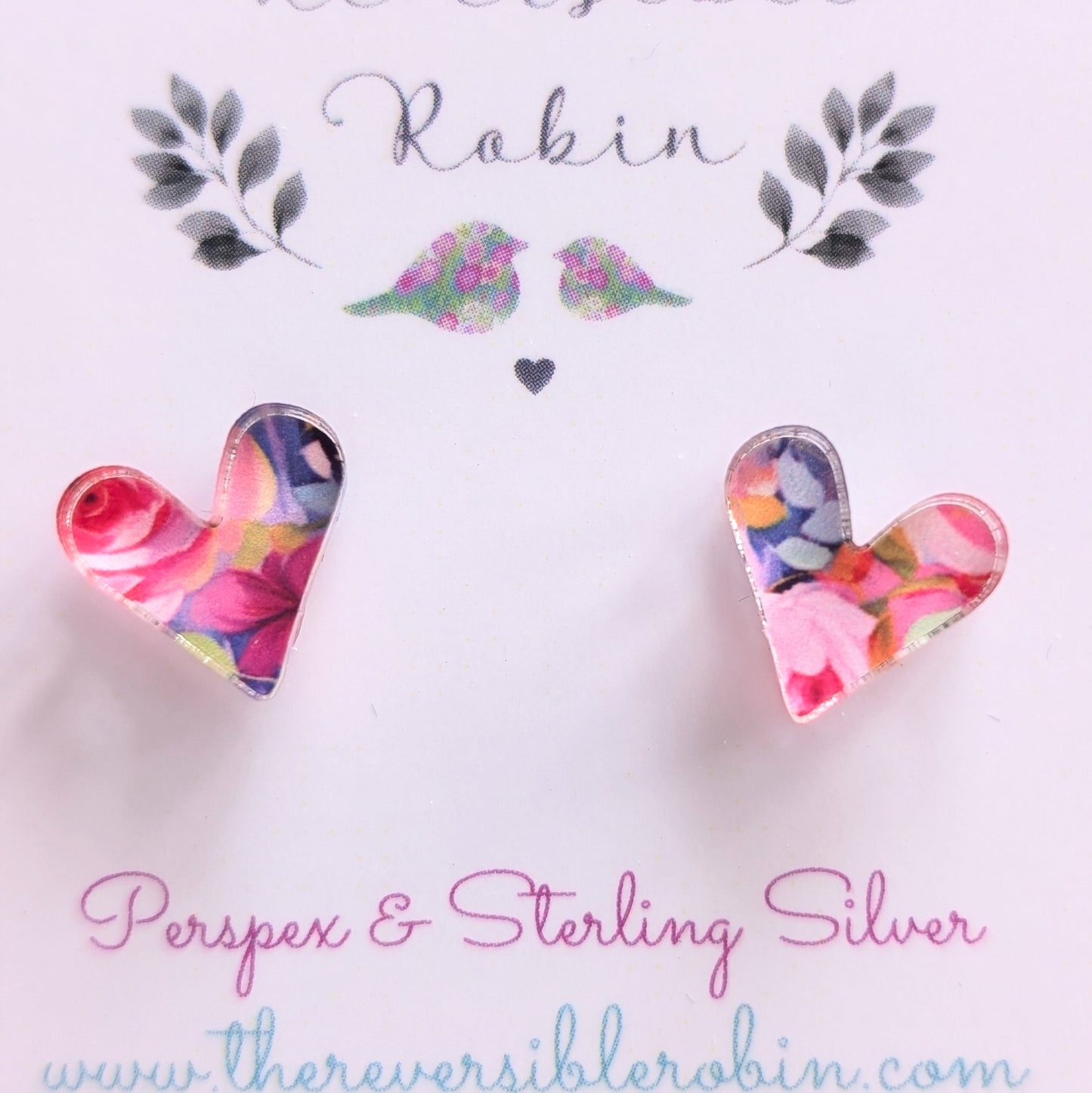 One of a kind mini heart studs