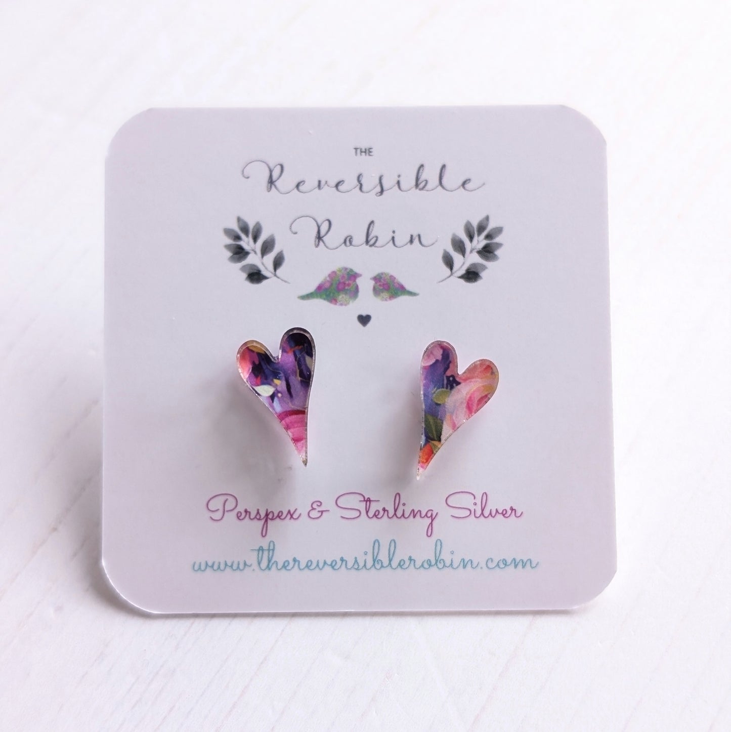 One of a kind Long Heart Studs