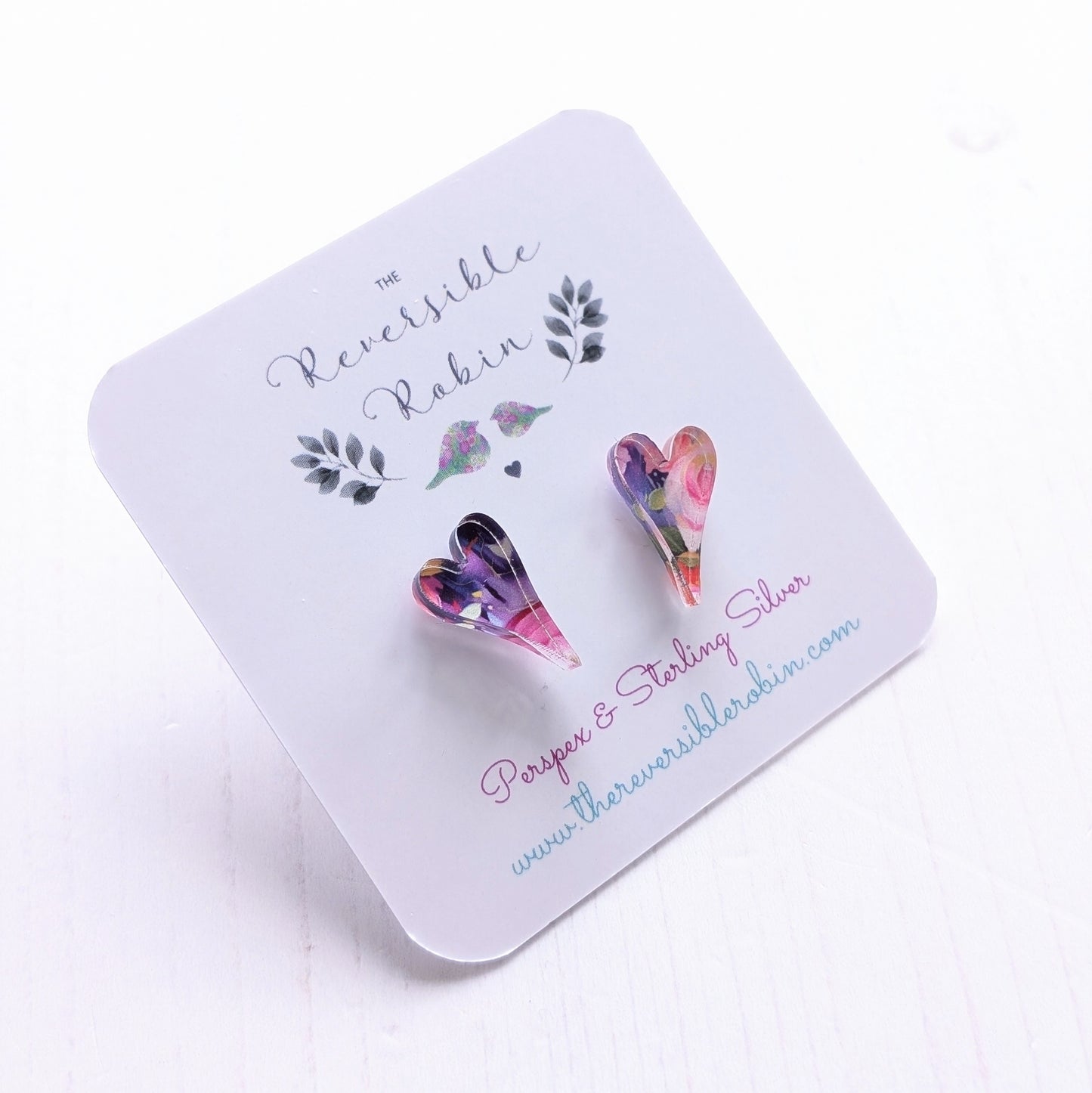 One of a kind Long Heart Studs