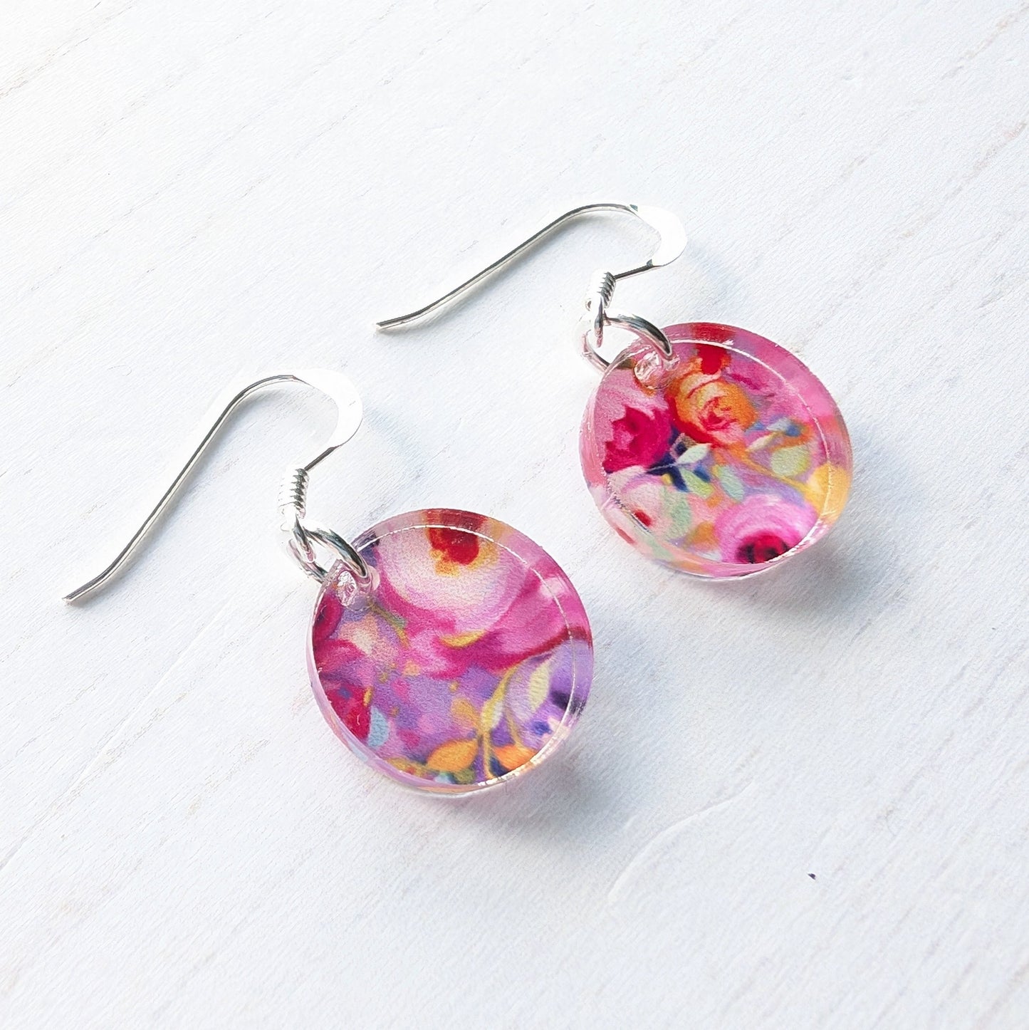 One of a kind Circle drop earrings