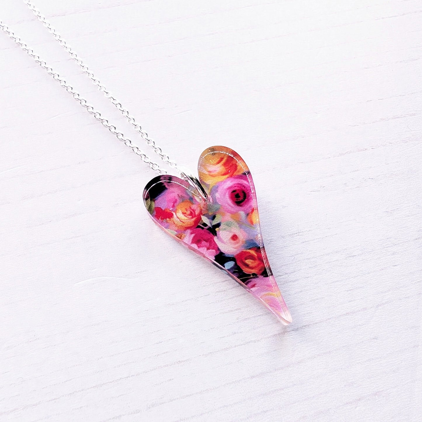 One of a kind Long Heart pendant