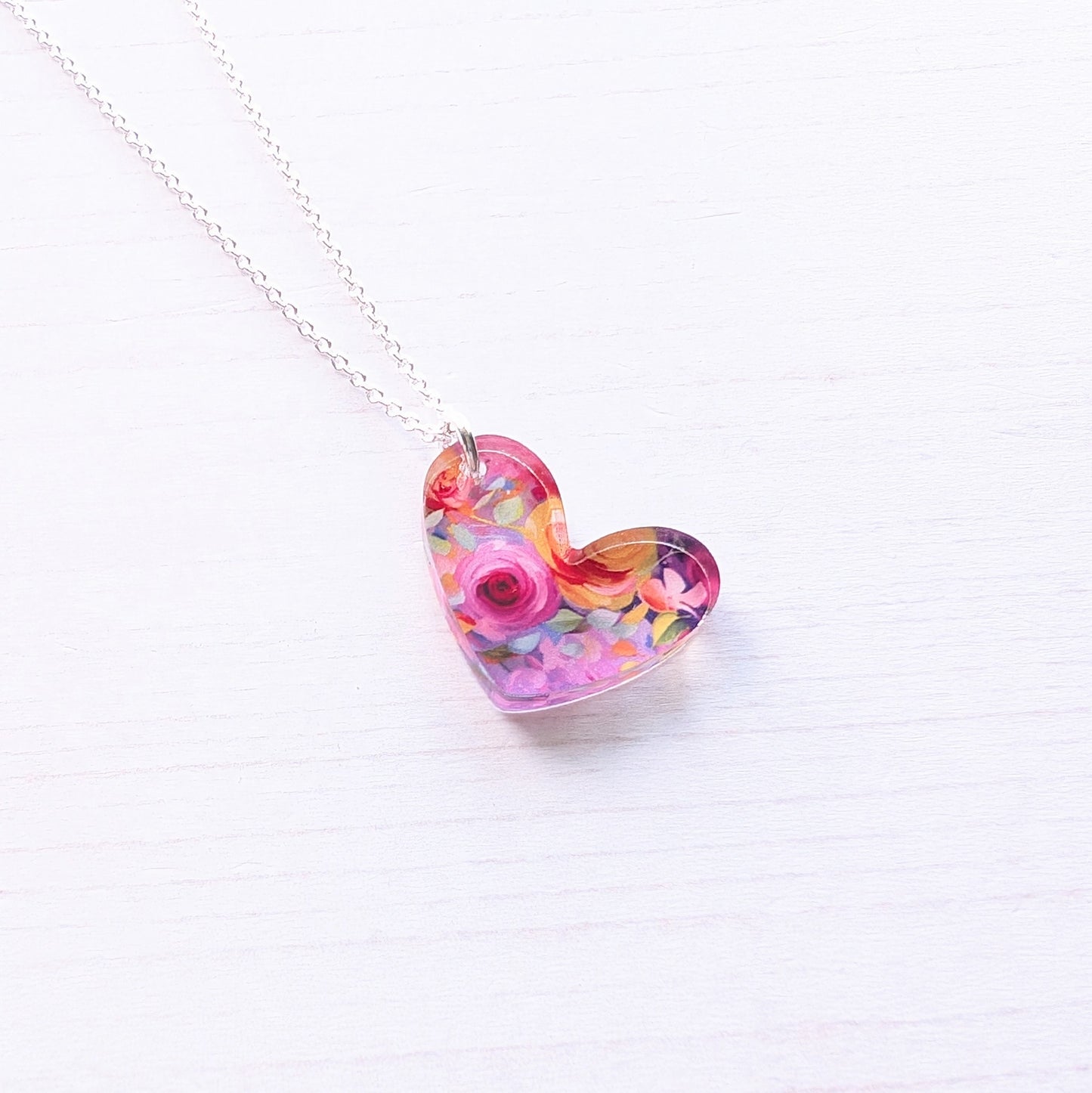 One of a kind Puffy heart pendant