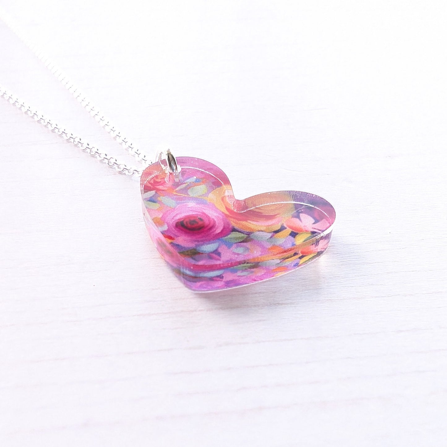 One of a kind Puffy heart pendant