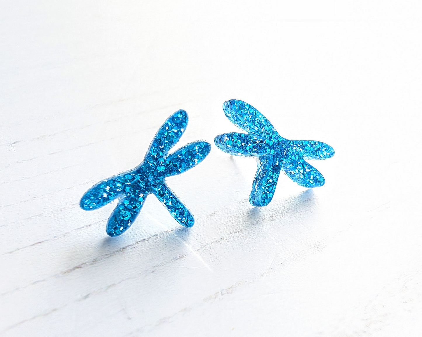 Dragonfly Studs Electric Blue