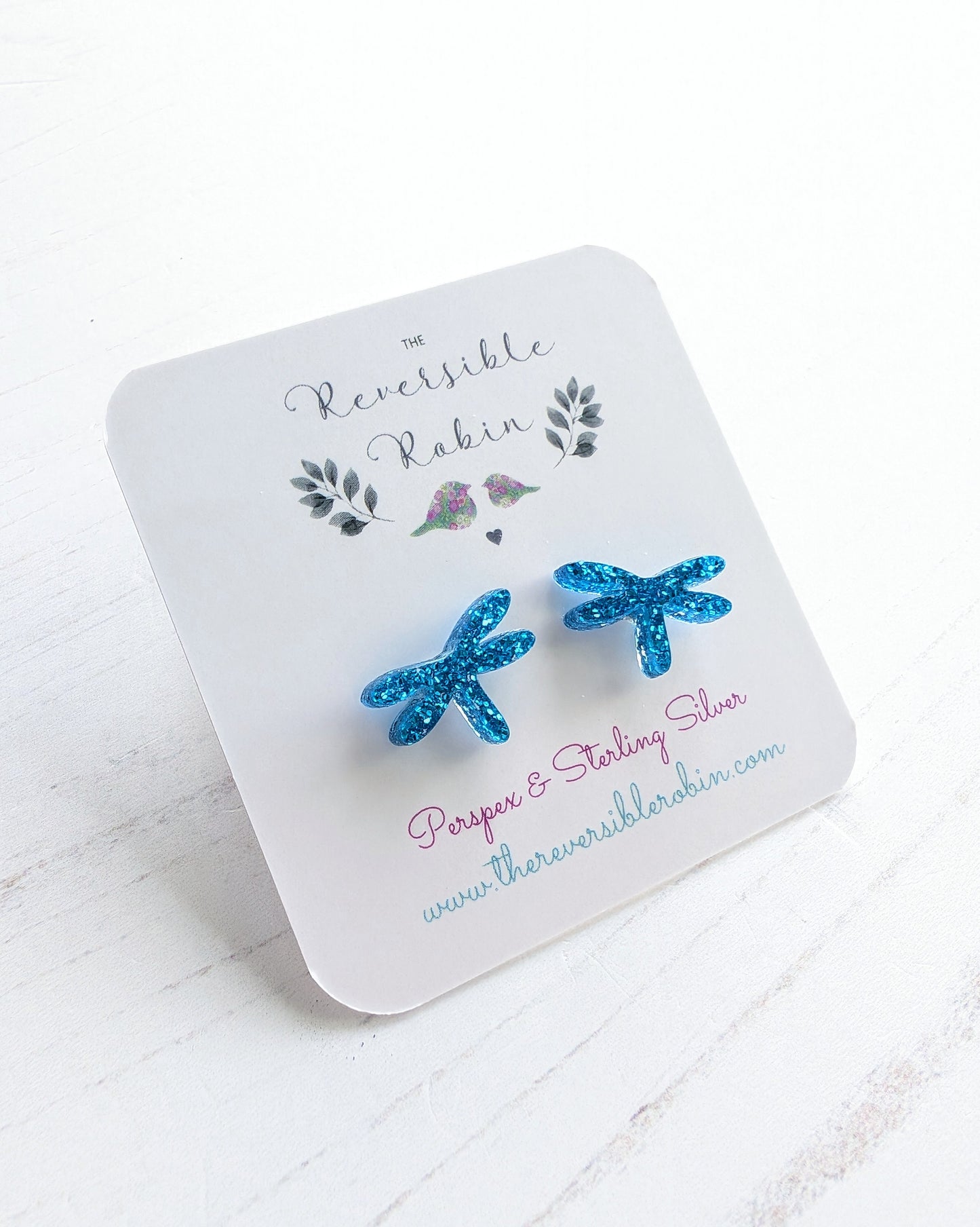 Dragonfly Studs Electric Blue