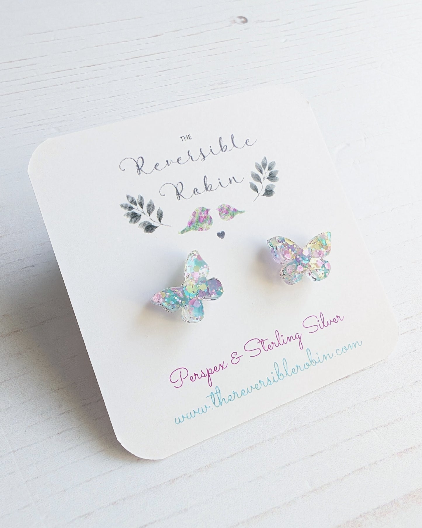 Butterfly Studs Spring Glitter
