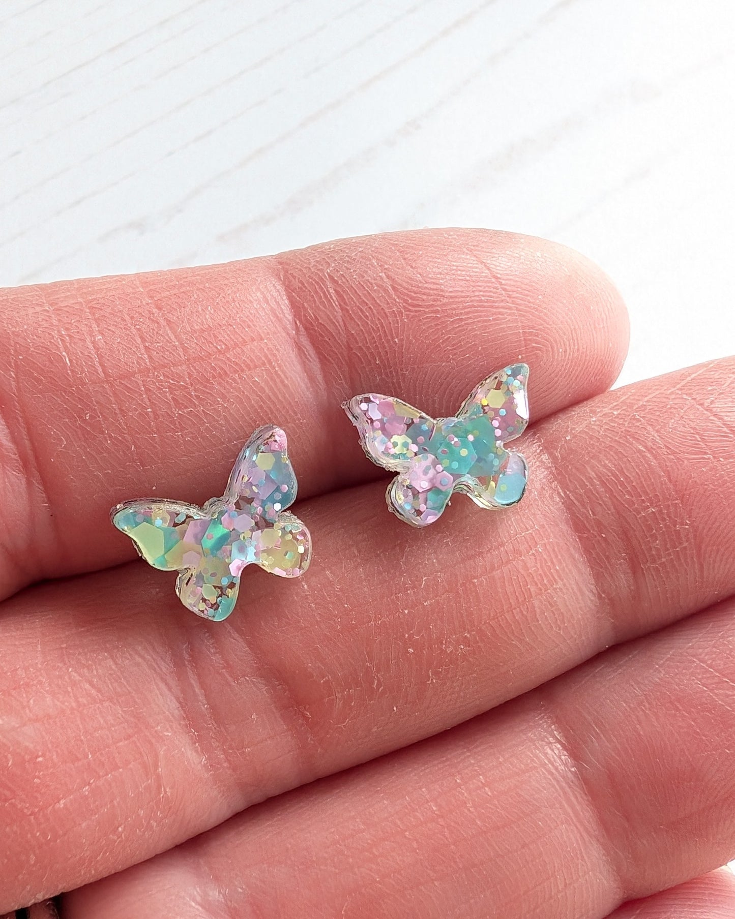 Butterfly Studs Spring Glitter