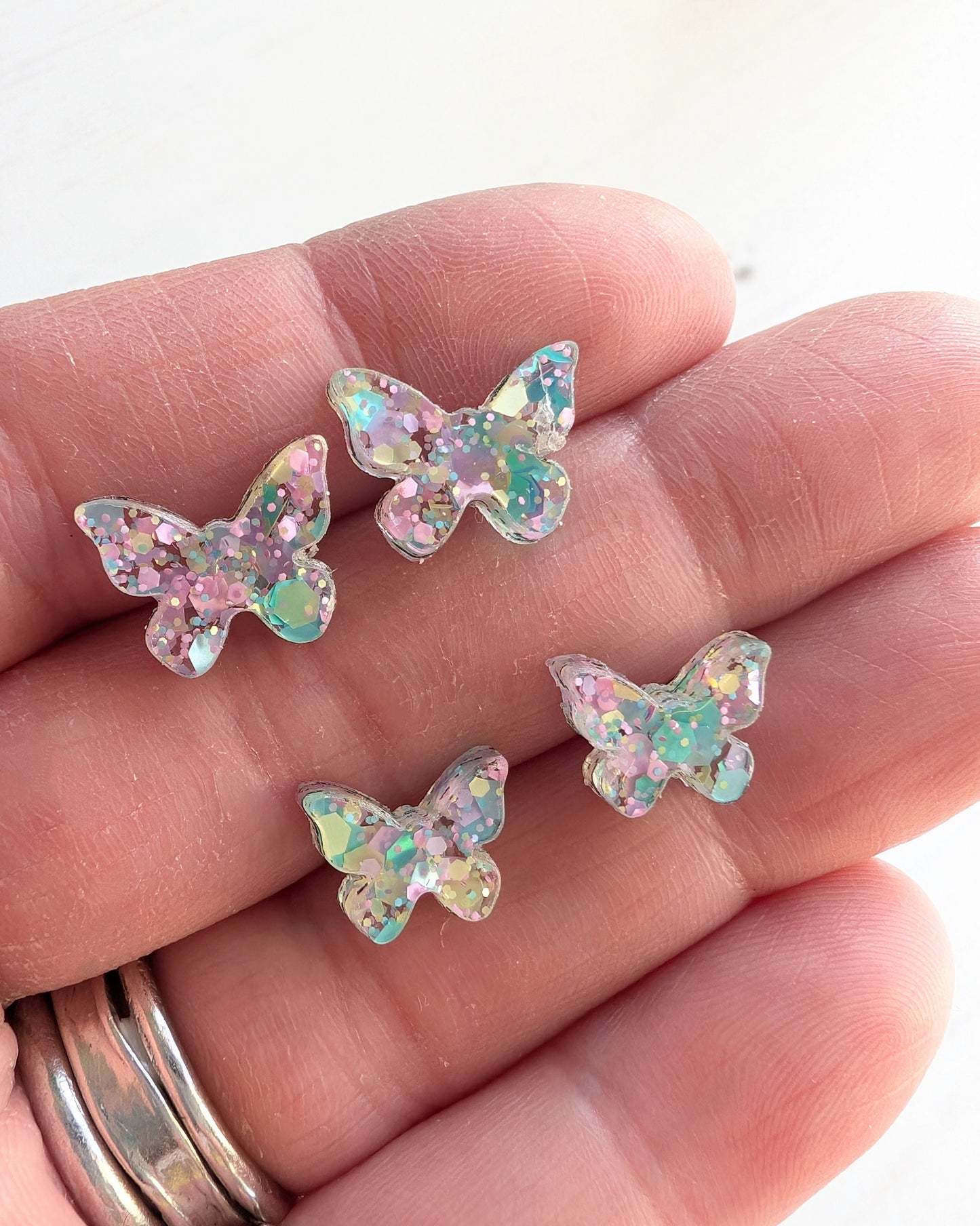 Butterfly Studs Spring Glitter