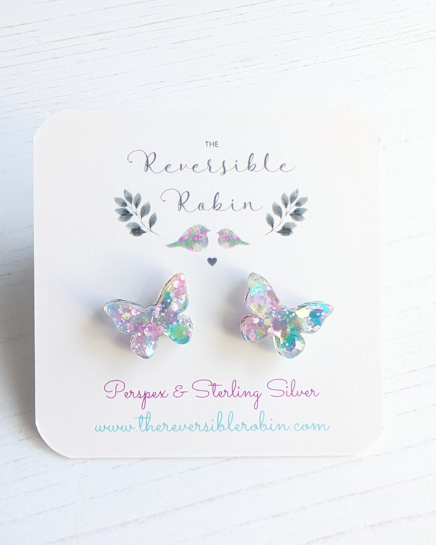 Butterfly Studs Spring Glitter