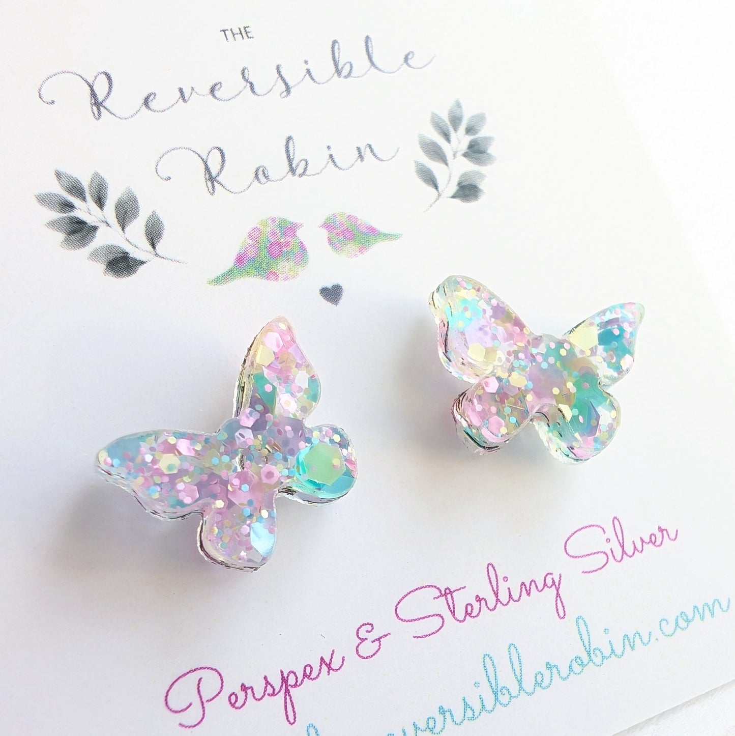 Butterfly Studs Spring Glitter