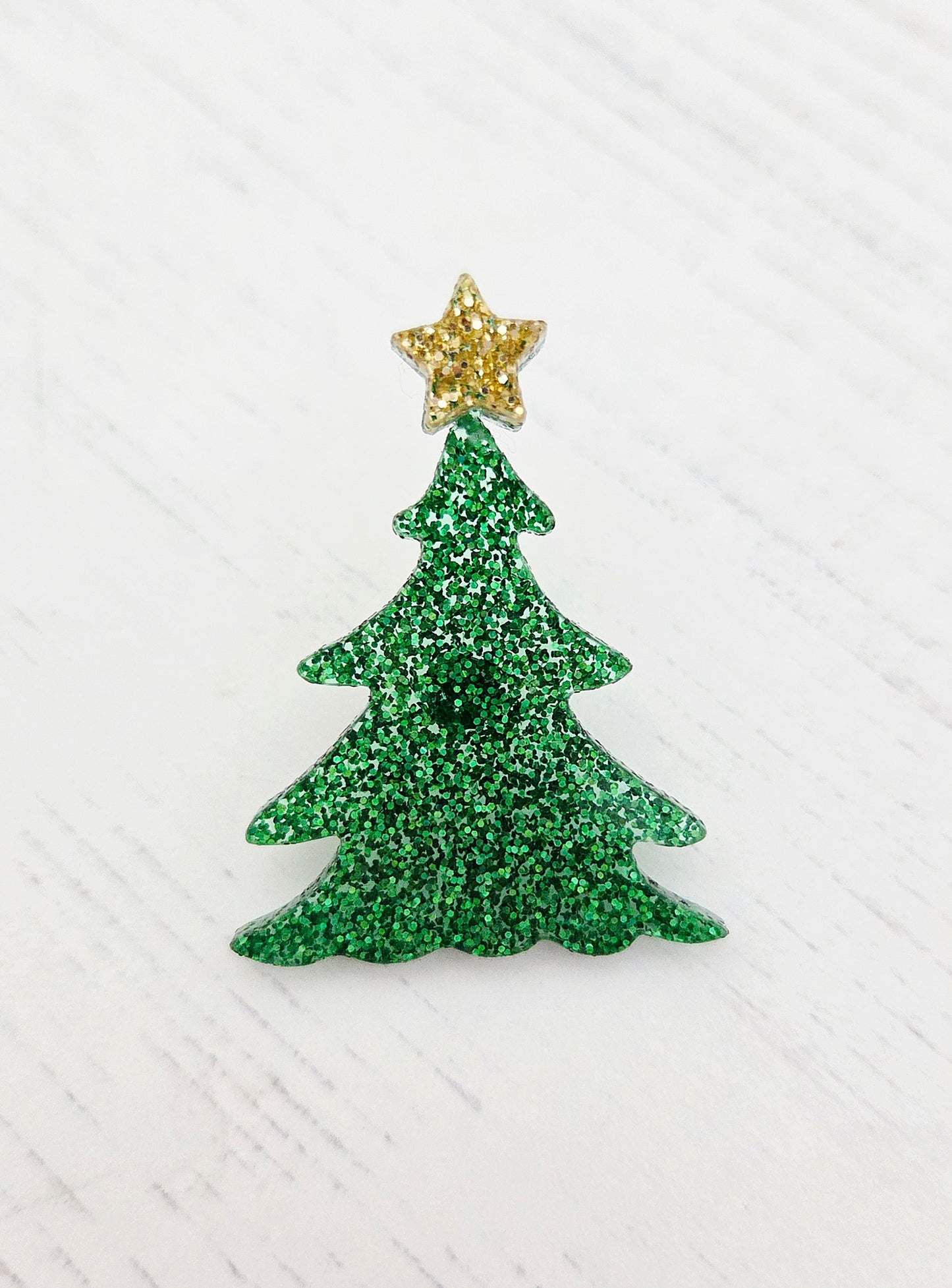 Christmas Tree Brooch Glitter