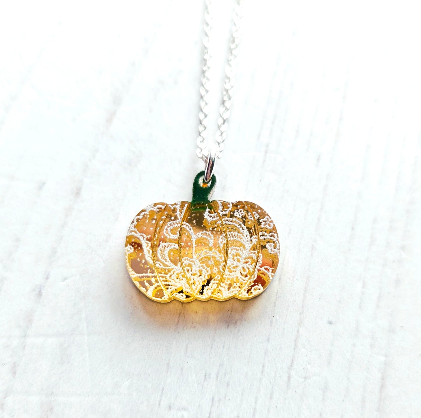 Pumpkin Pendant, Gold Mirror